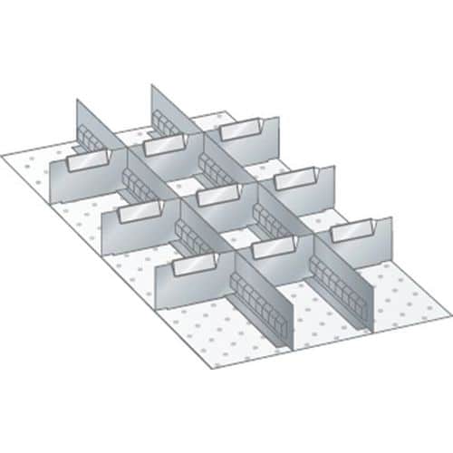 Set-indelingsmateriaal 18x36E (bxdxh) 306x612x50 mm - lista