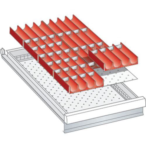 Set-indelingsmateriaal 18x36E (bxdxh) 306x612x50 mm - lista