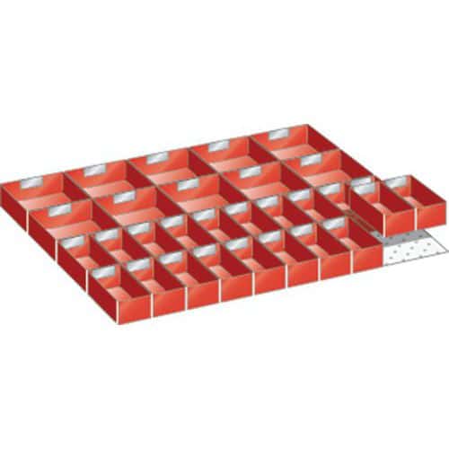 Set-indelingsmateriaal 45x36E (bxdxh) 765x612x50 mm - lista