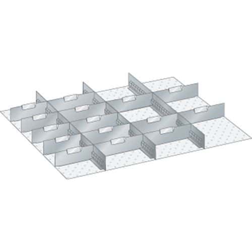 Set-indelingsmateriaal 45x36E (bxdxh) 612x612x100 mm - lista