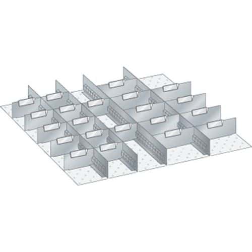 Set-indelingsmateriaal 36x36E (bxdxh) 612x612x100 mm - lista