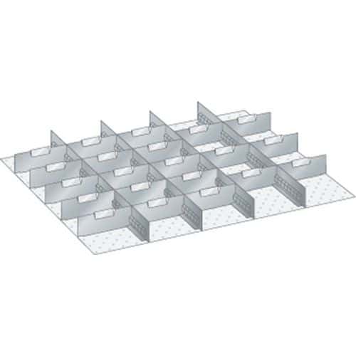 Set-indelingsmateriaal 45x36E (bxdxh) 612x612x100 mm - lista