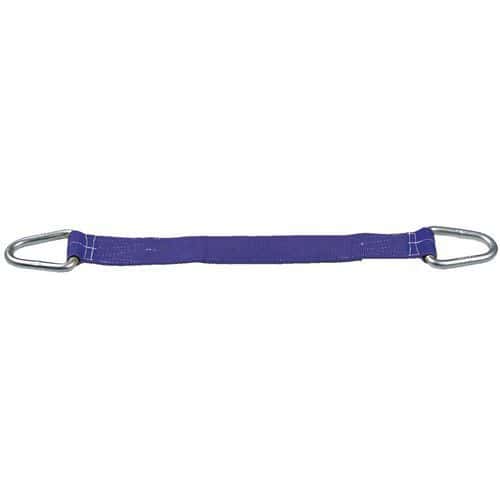 Polyester hijsband - draagvermogen 1000 tot 4000 kg - Met 2 enkelvoudige, stalen kabellussen - 2 m tot 4 m