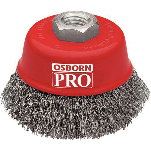 Brosse coupe fil ondulé - Inox