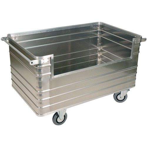 Chariot parois aluminium - Panneau 1/2 ouvert