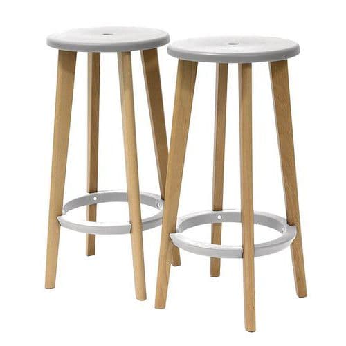 Tabouret haut Woody - Lot de 2