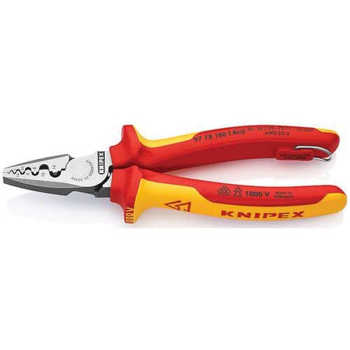 Pince à sertir pour embouts de câble - 97 78 180 T - Knipex