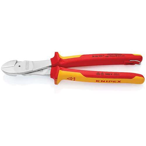 Pinces coupantes de côté à démultiplication - 74 06 250 T - Knipex