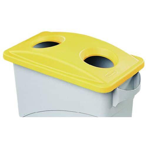 Gesloten grijze deksel voor Slim Jim Vented - 60 l en 87 l - Rubbermaid