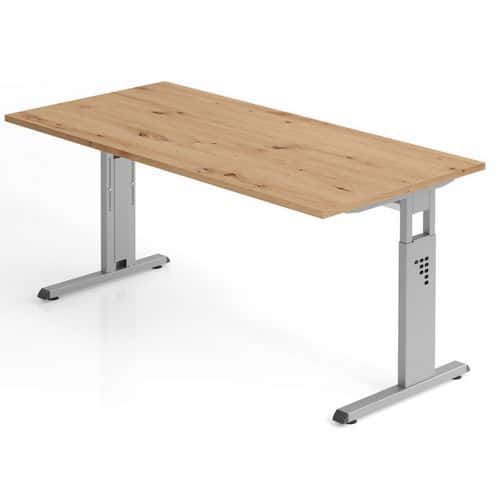 Bureau rustiek eiken 160cm aluminium onderstel - Minos