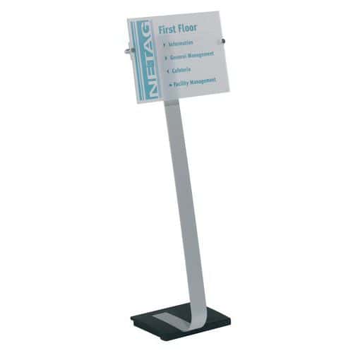 Informatiehouder op voet van Crystal Sign Stand®