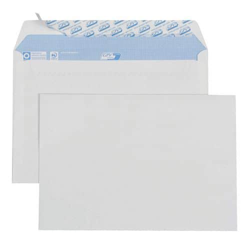 Enveloppe blanche sans fenêtre 90 g - Boîte de 500 - GPV