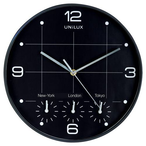 Wandklok quartz ON TIME grijs/wit - UNILUX