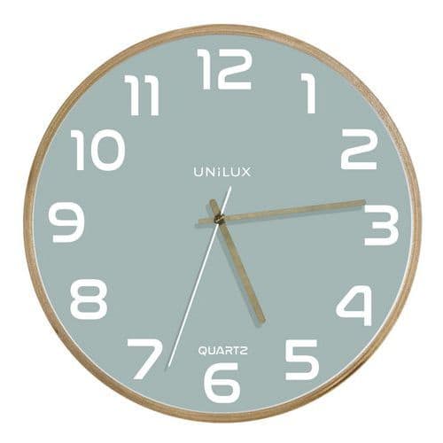 Wandklok Baltic houten frame diameter 31.5 - UNILUX