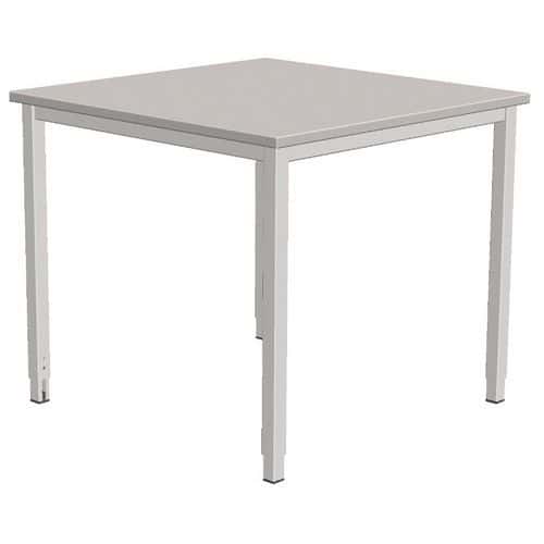 Bureau droit Combi-Classic - Gris - Piètement ajustable