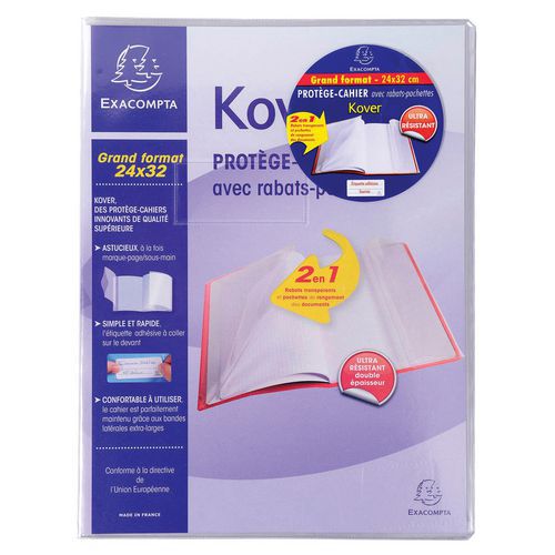 Protège-cahier translucide kover® - 24x32cm