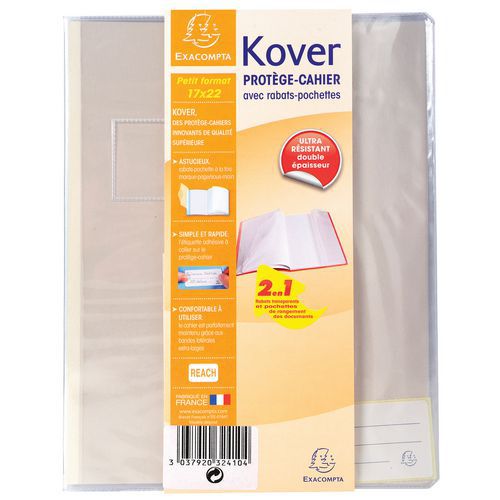 Protège-cahier translucide kover® - 17x22cm