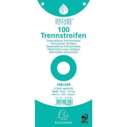 Tabstrook 100 st. horizontale perforatie 180g Exacompta