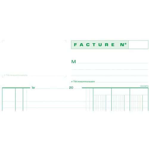 Manifold factures avec tva 29,7x21cm 50 feuillets tripli