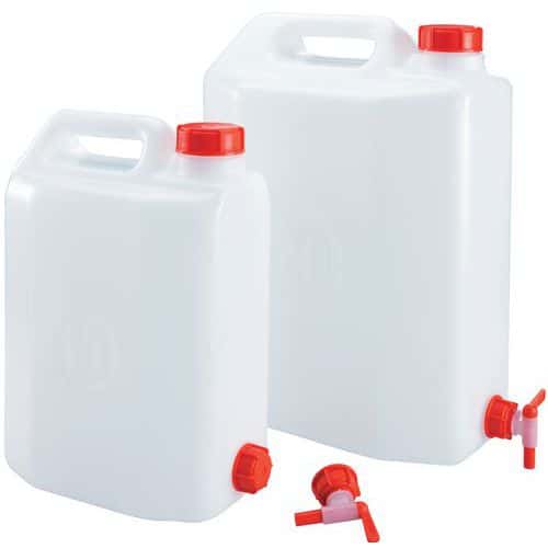 Kit jerrycan met kraantje - 10 en 20 l