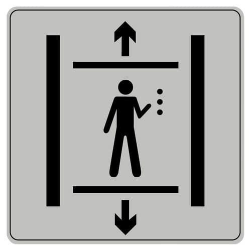 Pictogramme en polystyrène ISO 7001 - Ascenseur handicapé