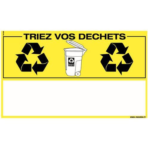 Informatiebord afvalscheiding - Triez vos dechets - Hard