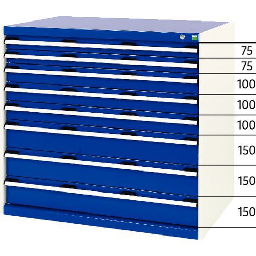 Armoire d'atelier à tiroirs Bott SL-107 - Hauteur 100 cm