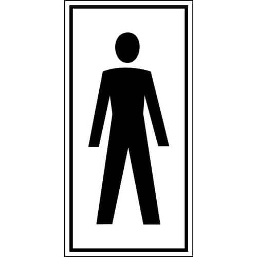 PicPictogramme de signalisation noir et blanc - adhésif - Homme