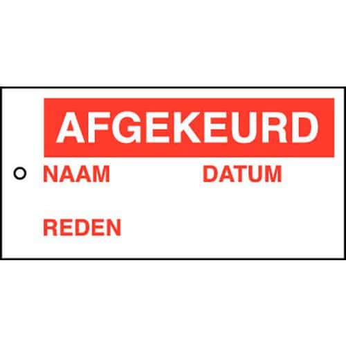 Beschrijfbare werkorderlabels - Zelfklevend