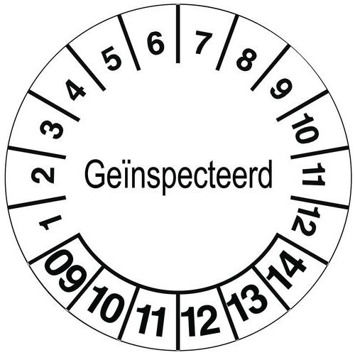 Panneau de signalisation réglementaire - Étiquette calendrier - Adhésif