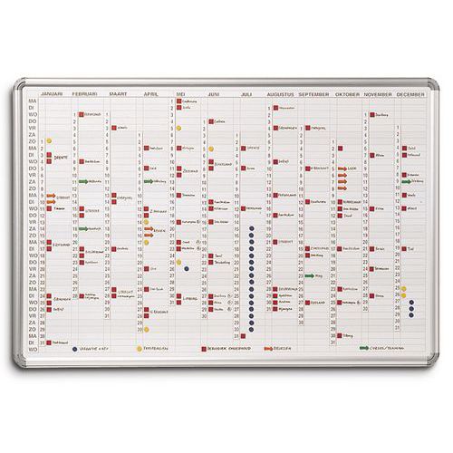 Verticale jaarplanner - Nederlands