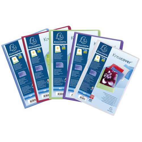 Protège document personnalisable A4 Kreacover 120 vues - Lot de 10