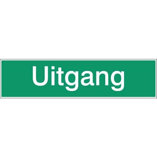 Noodevacuatiebord - Uitgang - Zelfklevend