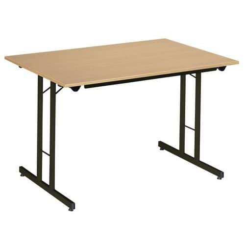 Table pliante rectangle - Piétement latéral - L 160 cm