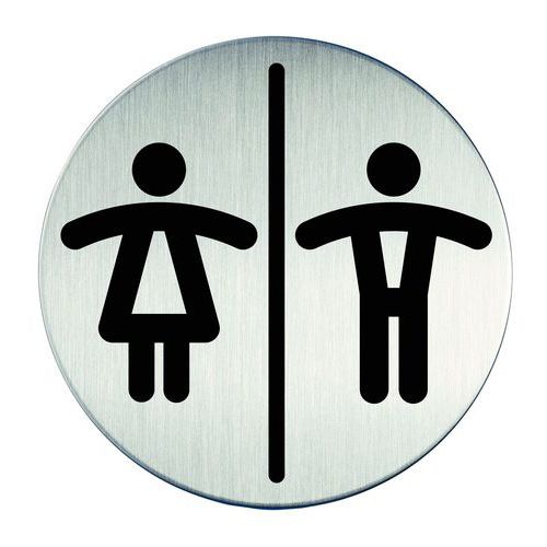 Design-pictogram rond Ø 83 mm - Heren/Dames - Durable