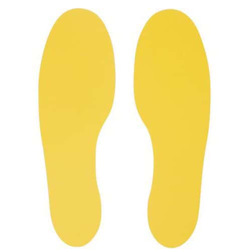 Autocollant marquage au sol 10 pieds 300 x 100 jaune - Manutan Expert