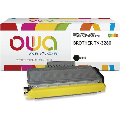 Toner refurbished Brother TN-3280 - Zwart - Owa