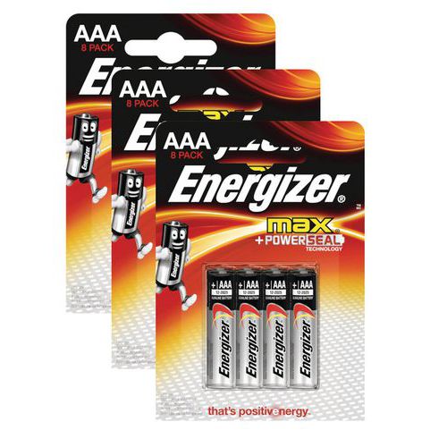 Alkalinebatterij - MAX AAA/LR03 FSB8 - Set van 3 verpakkingen van 8 - Energizer