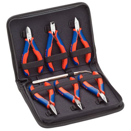 Assortiment de pinces pour l'électronique - 7 pièces - Knipex