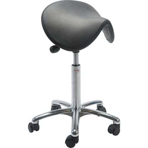 Zit- en stastoel van polyurethaan Dalton zadel Alu50 - Global Professional Seating