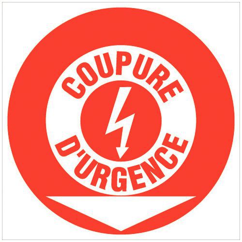 Panneau anti-incendie - Coupure d'urgence - Rigide