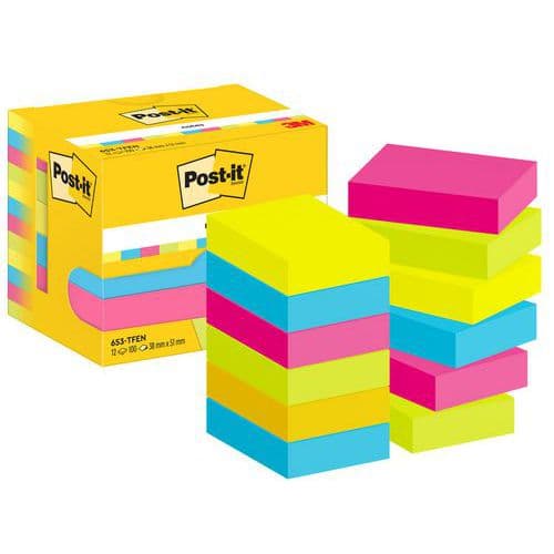 Memo Post-it® 38x51 mm 12 blokken assorti Energie Post- it®