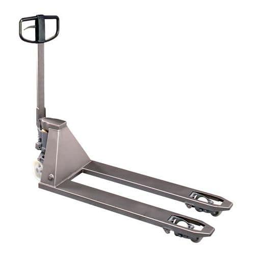 Transpalette manuel inox - Fourche longueur 1150 mm - Force 2000 kg