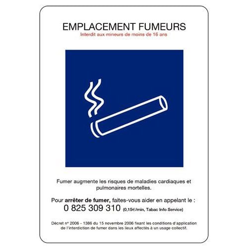 Pictogramme Zone fumeur - A4 - Novap