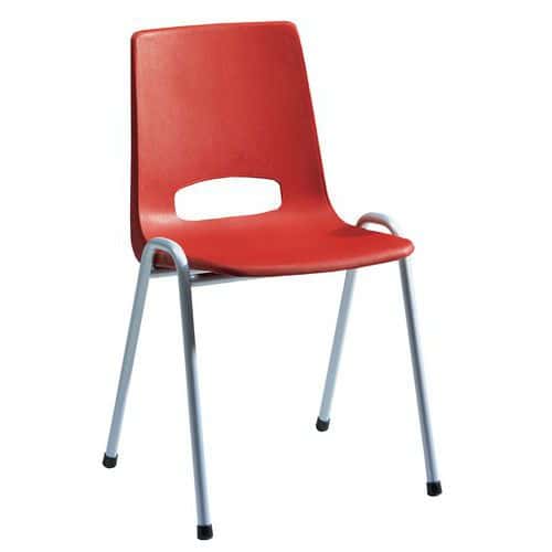 Chaise coque plastique - Rouge