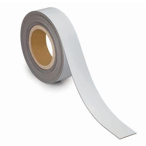 Witte, beschrijfbare magnetische markeringsband, breedte 40 tot 50 mm - Maul