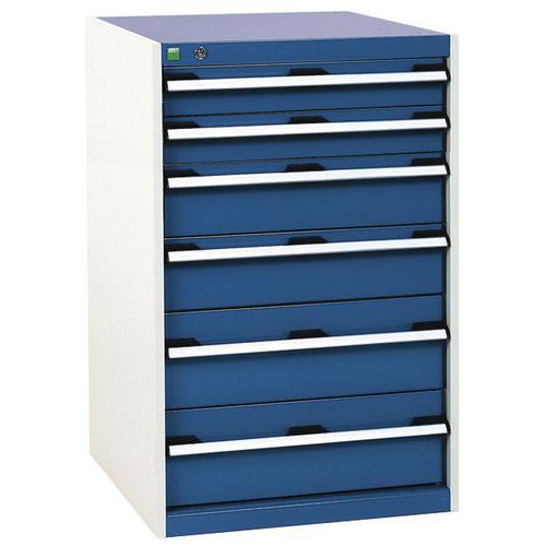 Werkplaatskast met laden cubio SL-6510-6.1 - Bott