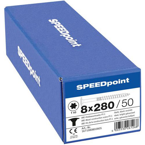 Doos met 50 discuskophoutschroeven TX Ø 8 mm - SpeedPoint