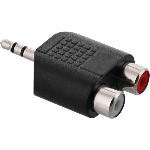 Adapter 2 RCA vrouwelijk naar jack 3,5 mm mannelijk - T'nB