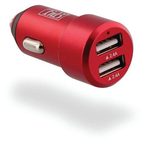 Chargeur allume-cigares 2 USB-A 24W Race - TNB